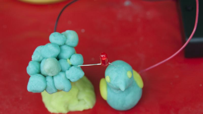 Photograph of conductive play-dough.