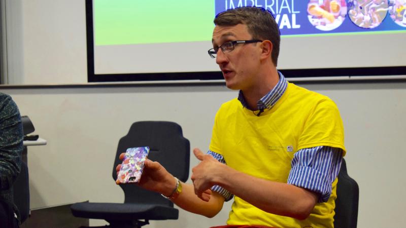 Photograph of Ben Britton at Imperial Festival.