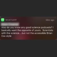 Screenshot of feedback from dedicated podcast listener.