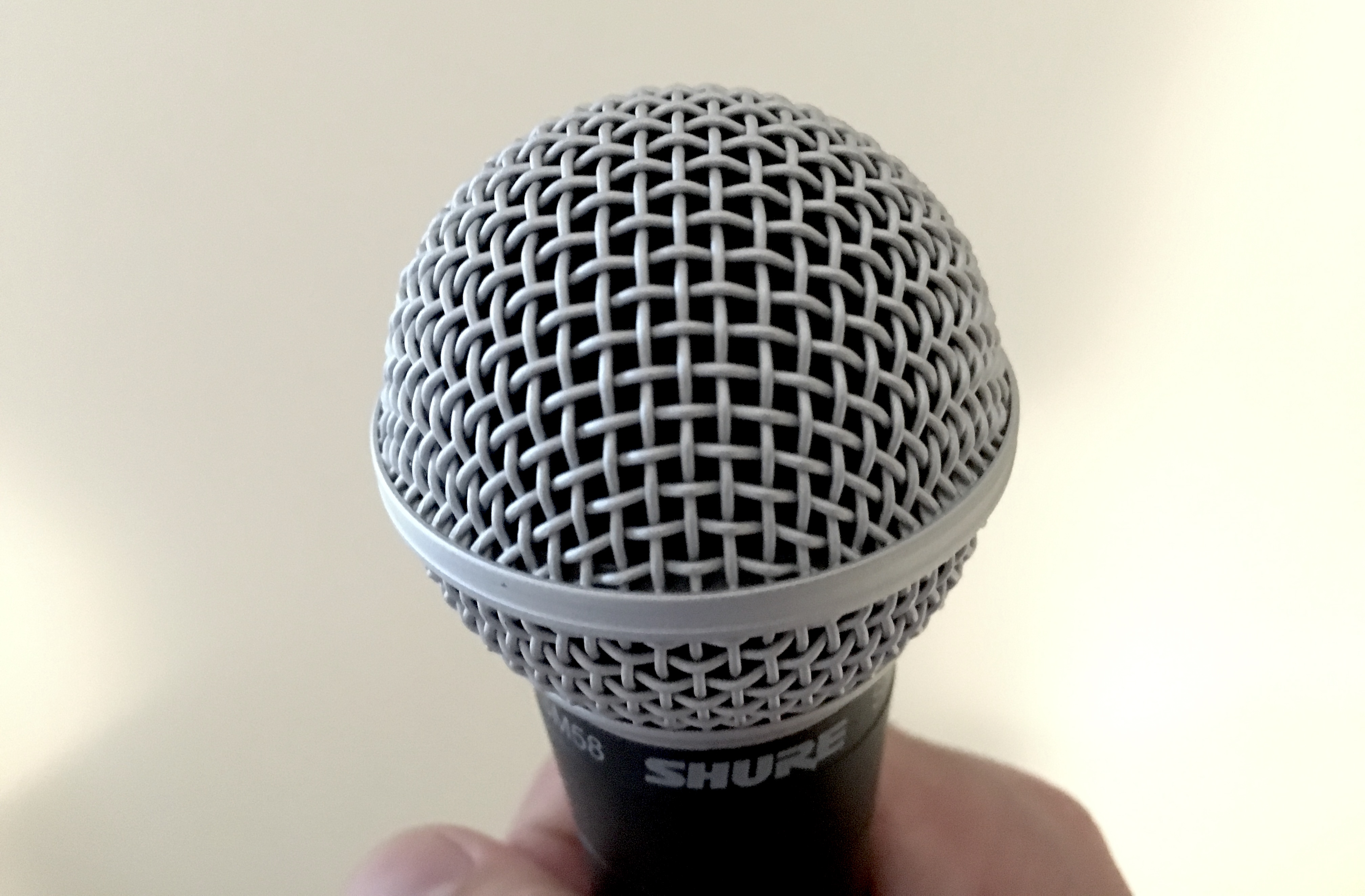 Photograph of a microphone.